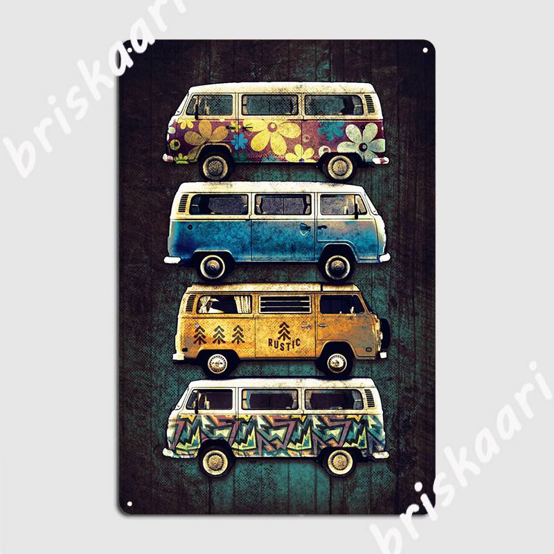 Combis Van Retro Garage Metal Sign Plaques Club Bar Classic Cinema Kitchen Tin sign Poster