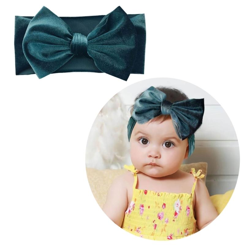 Handmade Bowknot Headbands for Baby Girls, 3Pcs/lot Elastic Head Wrap Hair Turban Newborn Hair Bands Photo Props