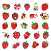 50 Strawberry Fruit Suitcase Stickers - Creative Waterproof Cartoon Decorations for Scooters, Computers, and Tablets