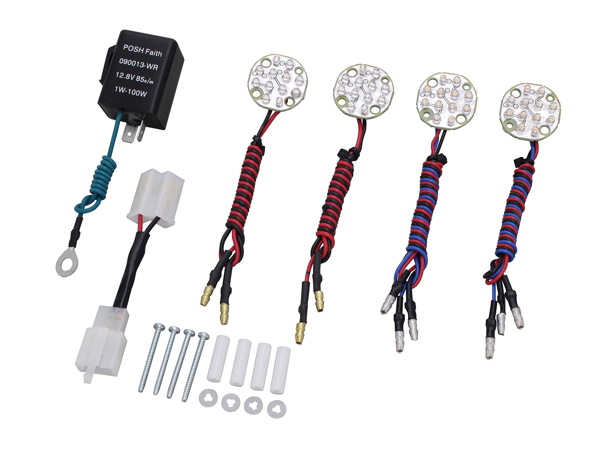 

POSH FAITH Motorcycle Supplies Turn Signal LED Conversion Basic/Classical Double 095491-CO