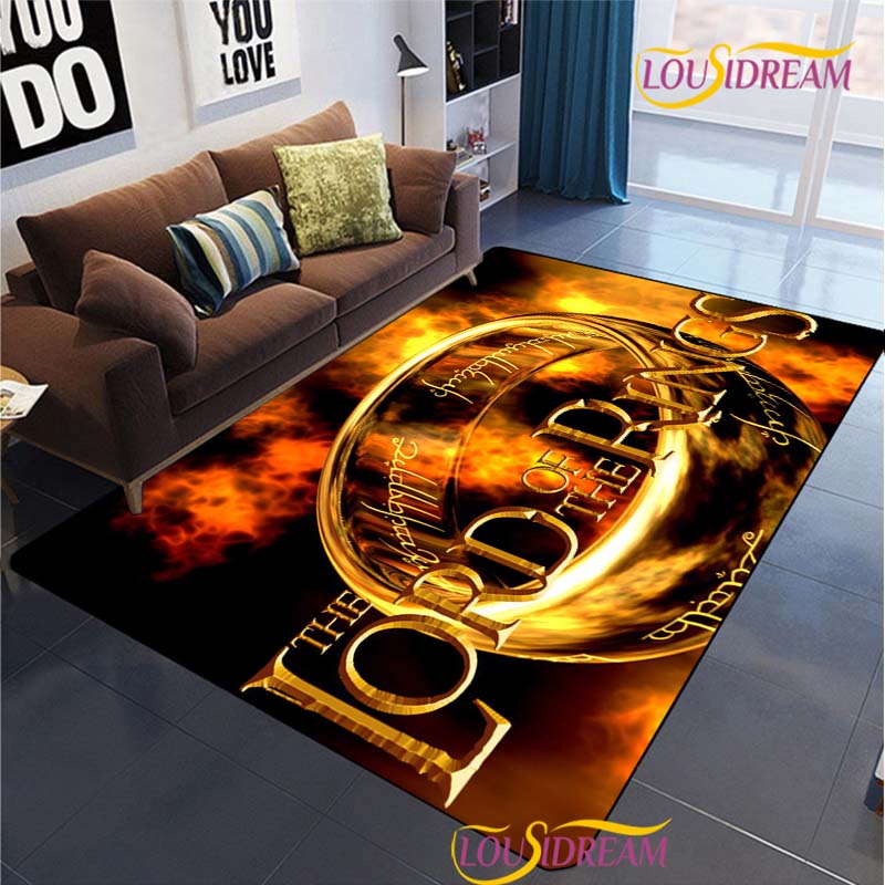 Lord of the Rings Carpet for Living Room Bedroom Rug Kitchen Door Unslip Floor Mats Birthday Gift Photography Props Alfombra Rug
