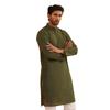 SOJANYA (Since 1958 Festive Heritage Elegant Chikankari Dark Green Kurta for Men