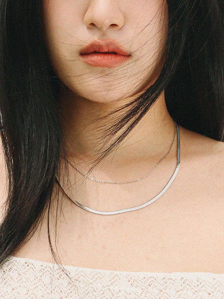 Smgt [Set] Layered Snake Chain Necklace