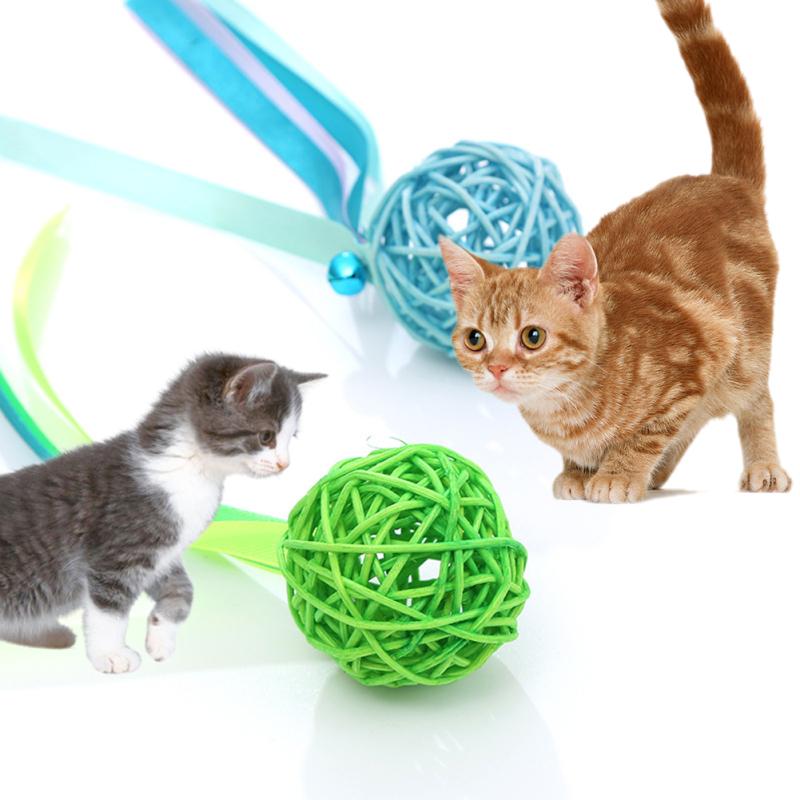 Cat Funny Balls Toy With Bells Colourful Interactive Toy Squeaky Toy Pet Products Cat Accessories