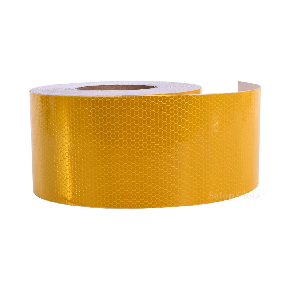 5CM/10CM/15CM/20CM*5M Yellow Reflective Tape High Vis Conspicuity Safet Stickers Waterproof Adhesive Reflectors Tape For Trailer