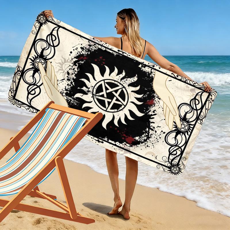 Supernatural Forces Unleashed beach towel Beach towel for vacation photos beach swim quick-drying swim towel seaside printing