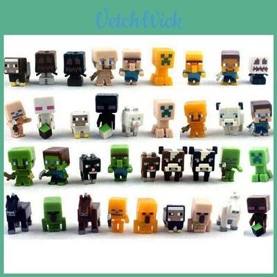 Minecraft 36-pack Mini Action Figures Set For Kids Steve Creeper Skeletons And More!