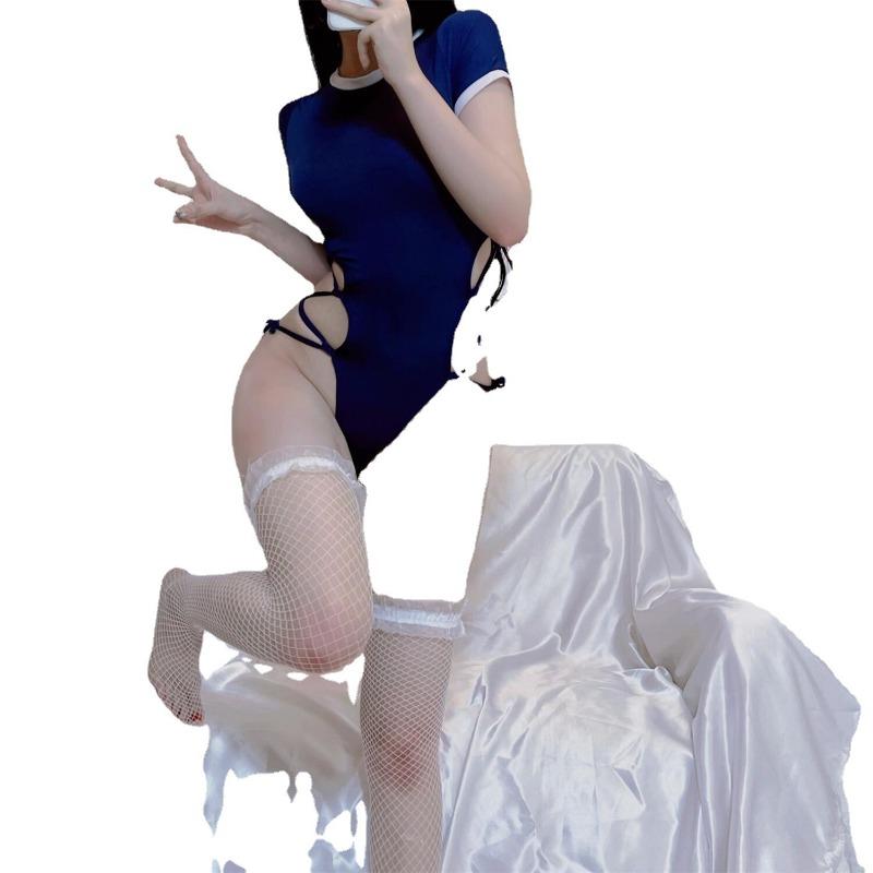 Sexy Hollow One-piece Sexy Underwear Women Open Crotch Seduction Dead Pants Water Swimsuit Uniform Passion Clothes