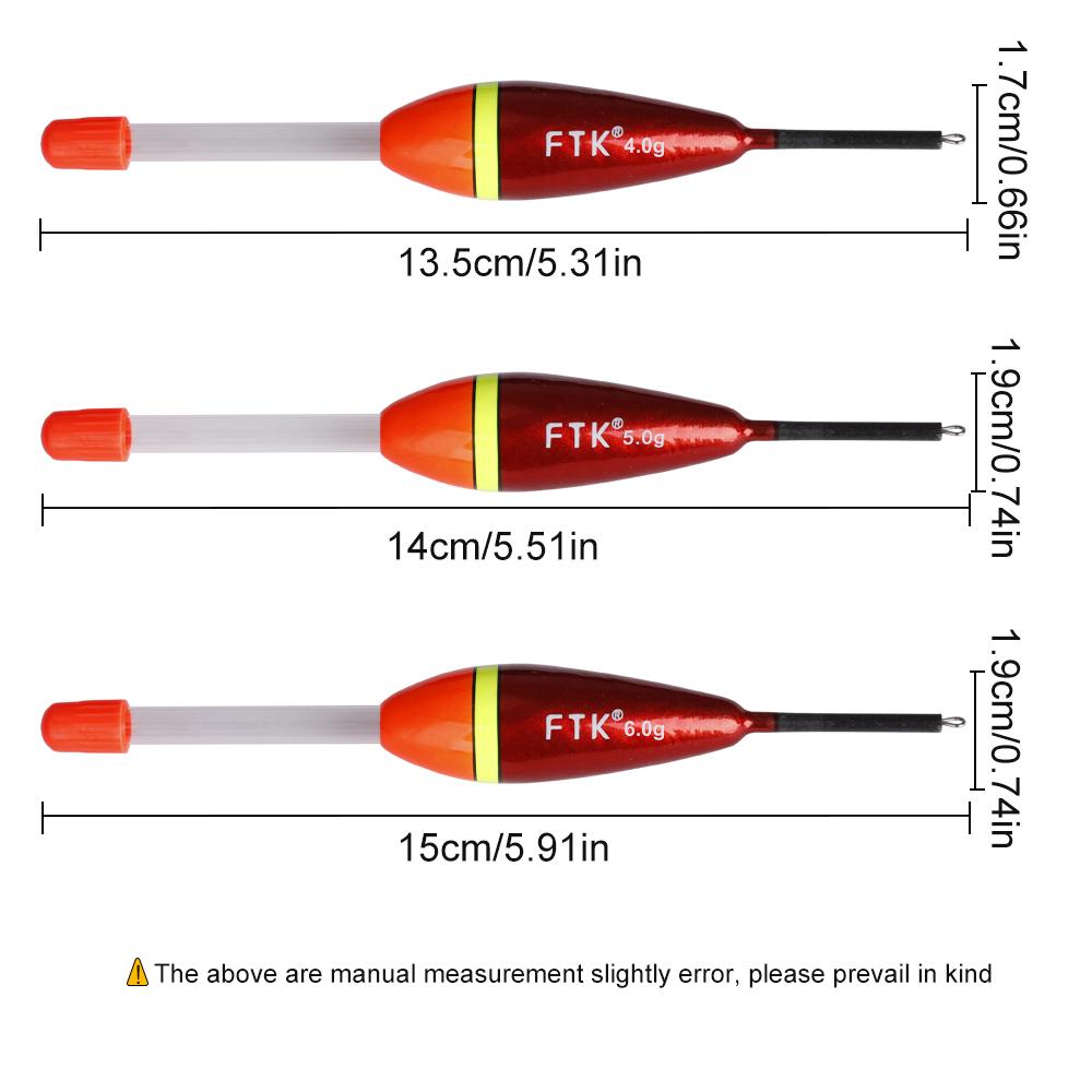 FTK5pcs Fishing Float 13cm-15cm 4g-6g Vertical Buoy For Carp Fishing Accessories Tackle