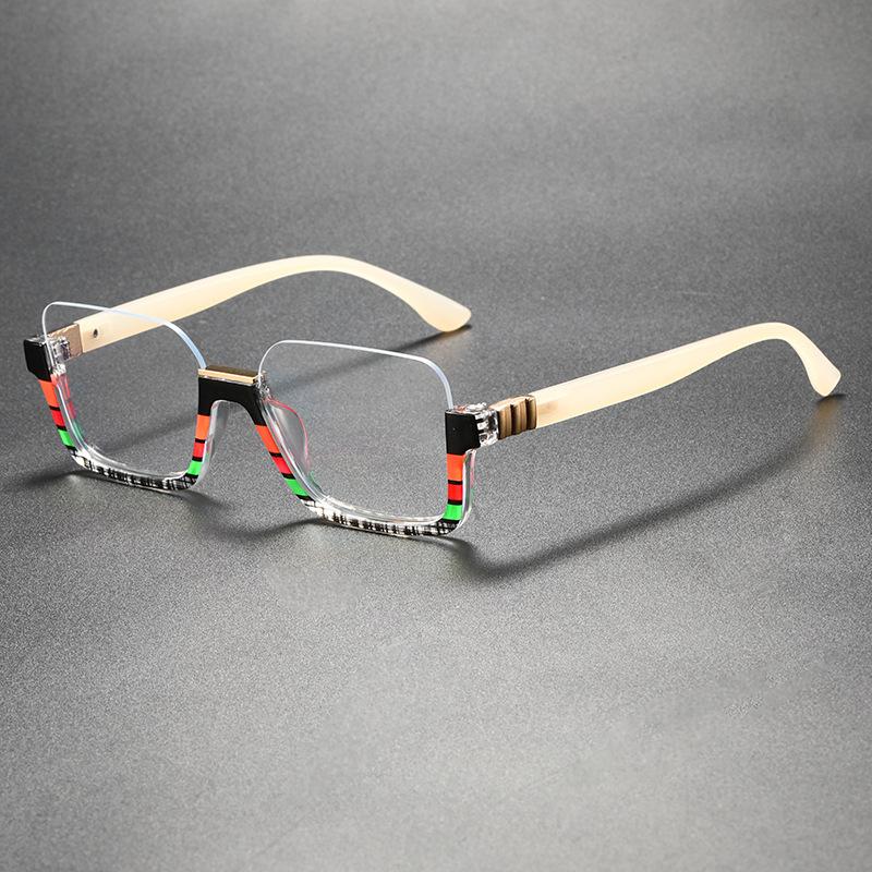 New colorful frame, large frame shows face, thin anti-blue light flat glasses, European and American fashion high-end sense plain glasses frame