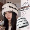 New autumn and winter thickened warm hat wool hat big head circumference pattern outdoor plush hat women