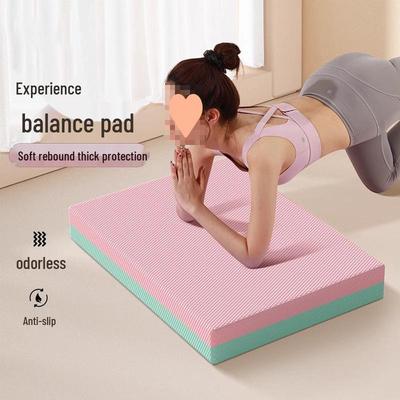 Tapis d'équilibre de yoga épais en TPE: Tapis doux pour genoux et abdominaux avec défauts mineurs