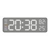 Brushed Metal Wall Clock: Multi-functional LED Alarm with Electronic Display, Cross-border Bestseller