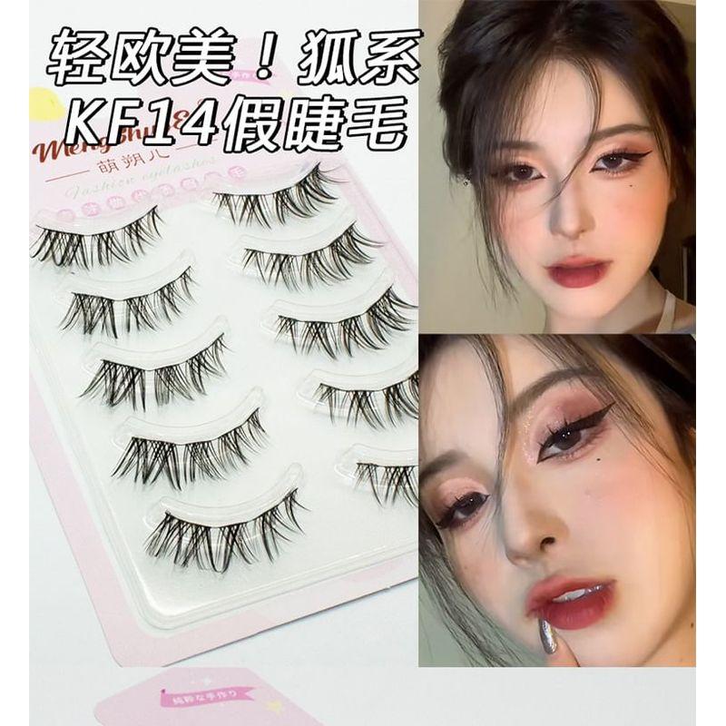 LuxeFlutter - Set of 5 Pairs: Natural Crisscross False Eyelashes