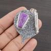 Natural Purpurite Gemstone 925 Sterling Silver Jewelry Designer Pendant 2.09" AJP-2397