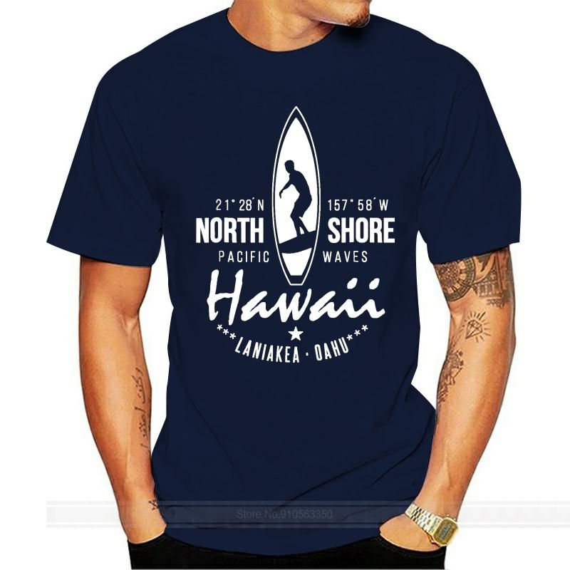 Surfer T-Shirt Hawaii North Shore Laniakea Beach Oahu Herren Marken T-Shirt Männer Sommer Baumwoll T-Shirt