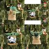 Bezaubernder Acryl Baby Yoda Weihnachtsmann Weihnachtsschmuck für festliche Autodekoration