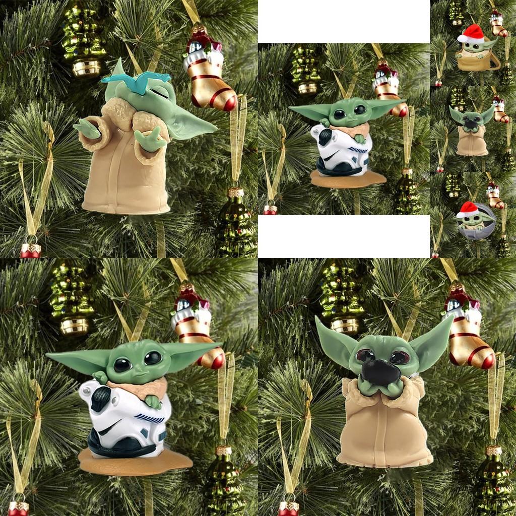 Bezaubernder Acryl Baby Yoda Weihnachtsmann Weihnachtsschmuck für festliche Autodekoration