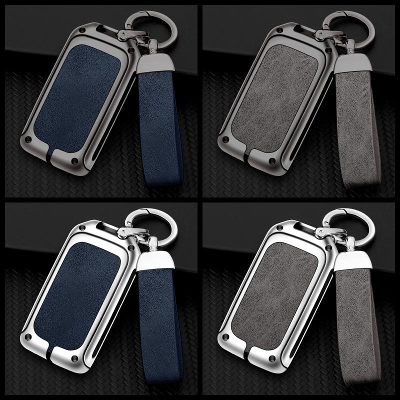 Zinc Alloy Leather Car Key Case Cover Shell Fob Holder For Honda Civic 10Th City Accord 9Th Crv Odyssey Vezel Auto Accessories
