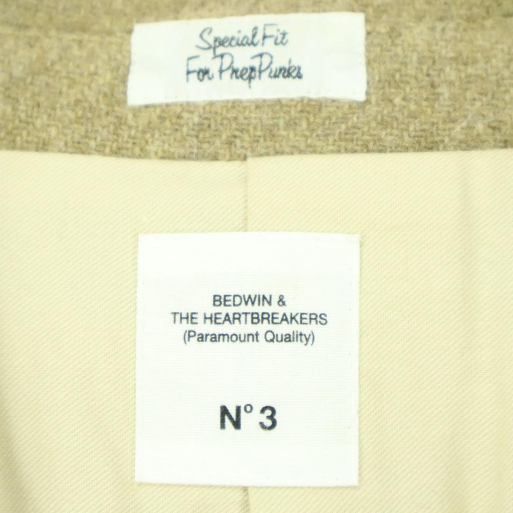 BEDWIN & THE HEARTBREAKERS feito no Japão Casaco Chester de manga comprida Marrom Masculino Usado