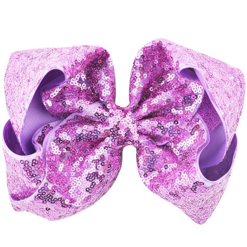 29Colors 8 inch Big Rainbow Large Hair Bow Sequins Ribbon Hairgrips With Alligator Clips Headwear Bowknot Girls Hair Accessories