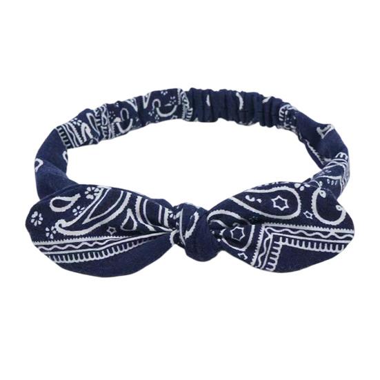 Elastic Headband Rabbit Ear Knot Design Elastic Hair Wrap Comfortable Secure Fit Wave Boosting Compression Hair Band