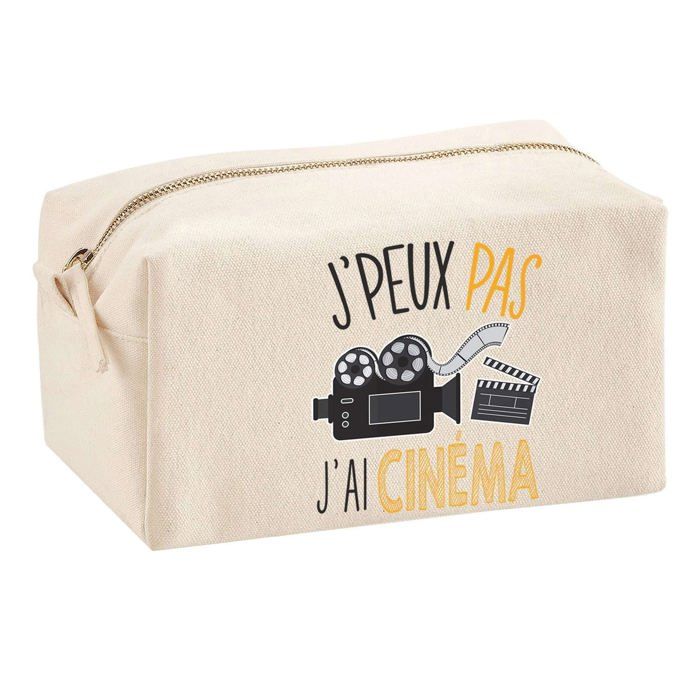 Trousse multifonction J'peux pas Cinéma Cadeau Anniversaire Noël Idée Personnalisé Original | Trousse Scolaire Fournitures Bureau