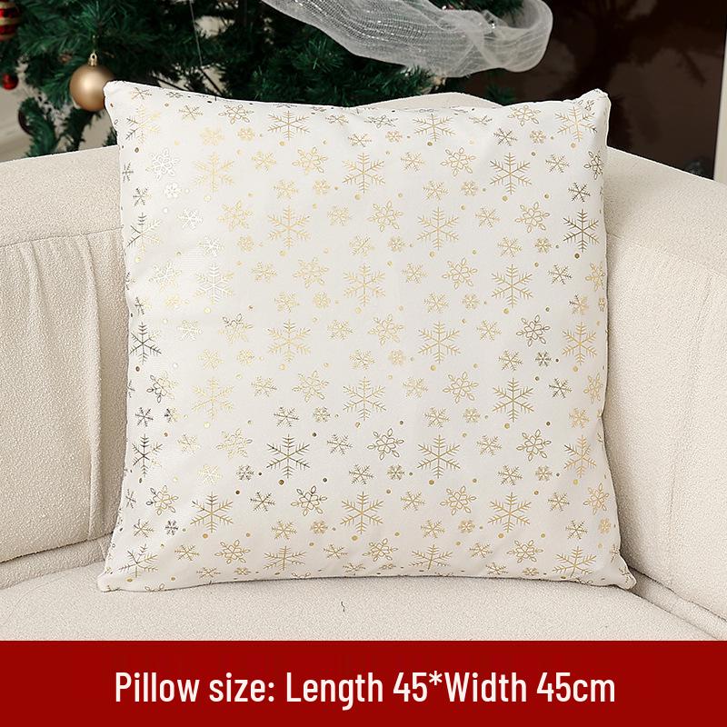 Velvet Snowflake & Star Christmas Cushion Cover for Festive Decor