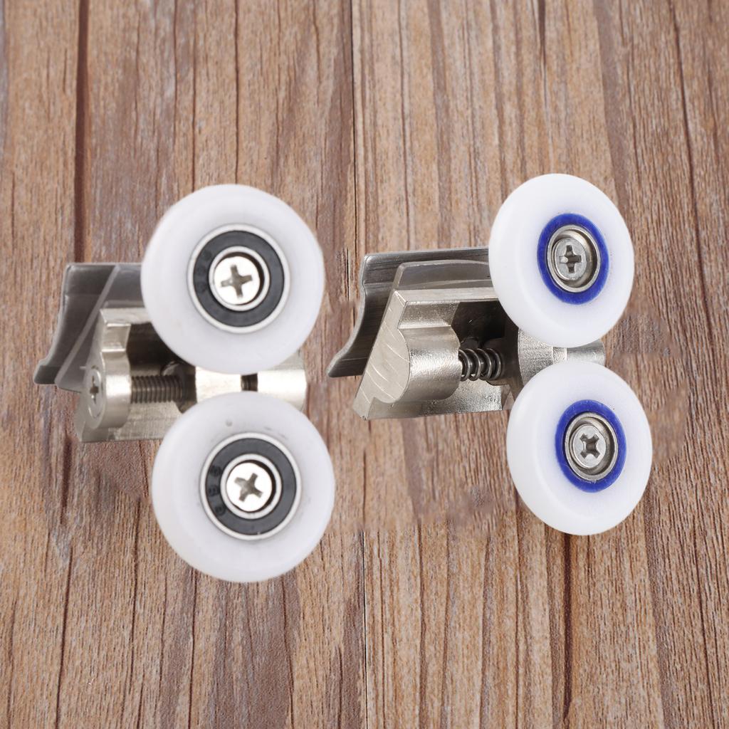 Shower Door Rollers,   Top Bottom Shower Door Wheels Sliding Rollers Replacement 26mm Zinc Alloy for Most Enclosures, Cabins and   Cabin Enclosu