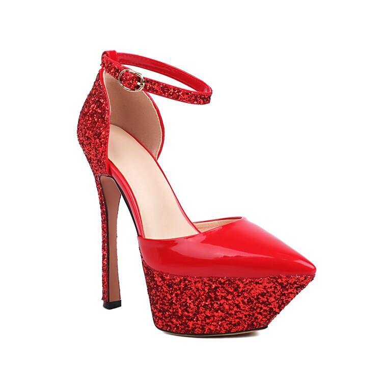 Fashion Brand Design Shiny Gold Women's Sandals 2025 New Sexy 15cm High Heels Waterproof Platform Banquet Party Woman's Shoes Size 32-43