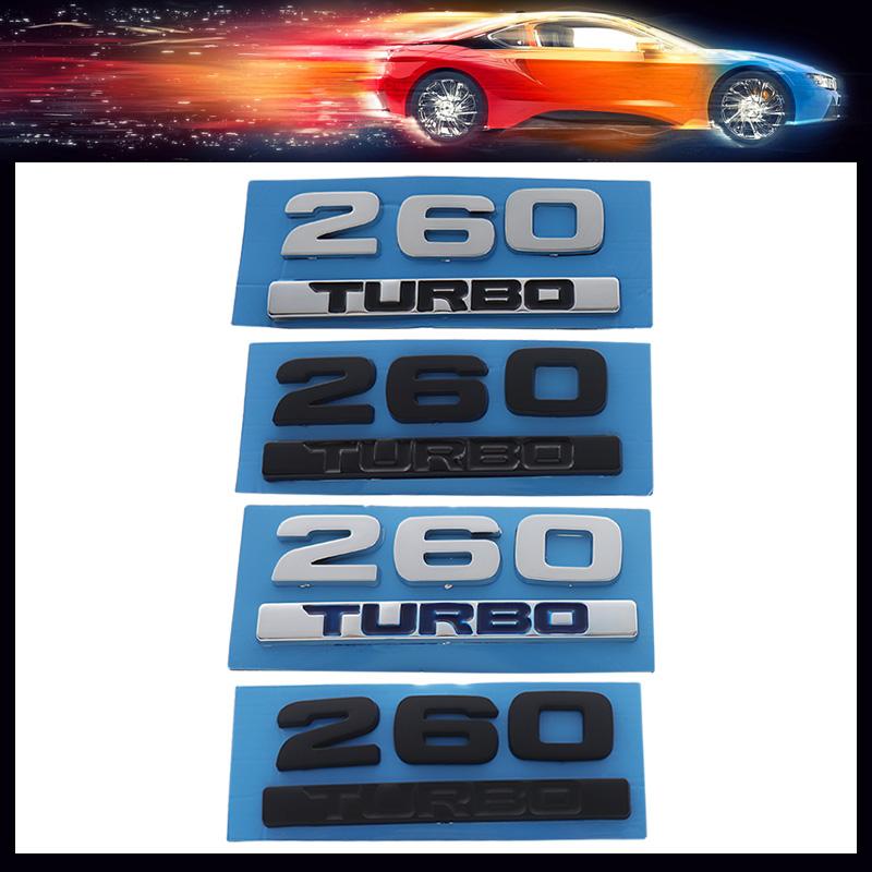 3D Premium TURBO 260 TURBO for Car Fender Trunk Rear Bonnet Decal Emblem Badge Sticker Accessories