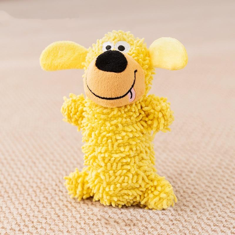 

New Interactive Squeaky Dog Toy Tooth Cleaning Pet Supplies Dog Chew Toy Soft Pet Animal Toys Indoor Outdoor жовтий