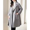 Demana Women's Single-Button Lapel Double-faced Wool Coat