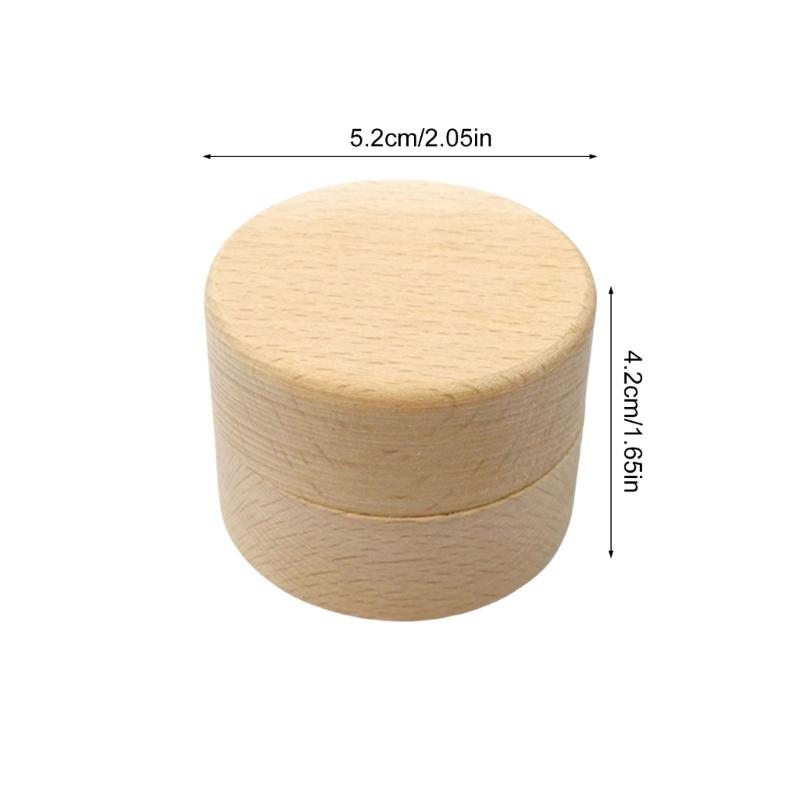 Natural Wood Ring Holder for Weddings and Engagements Jewelry Packaging Case Ring Presentation Box for Women Girls