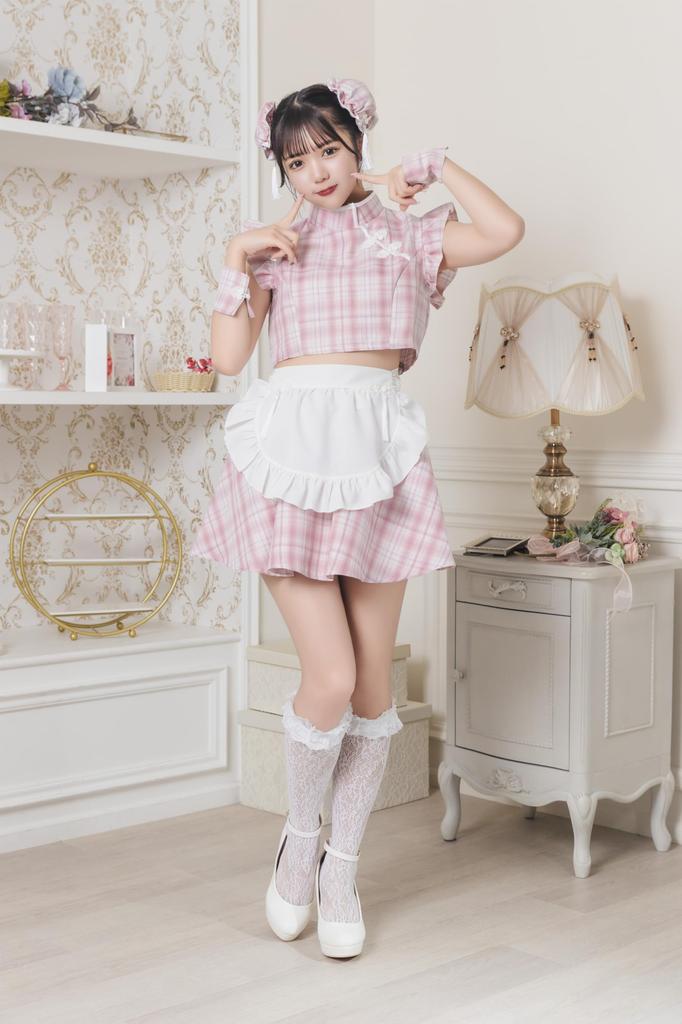 Lyrical Palette Cosplay Halloween Milky China Maid JamsCollection Rosa [Klarer Stein] Damen
