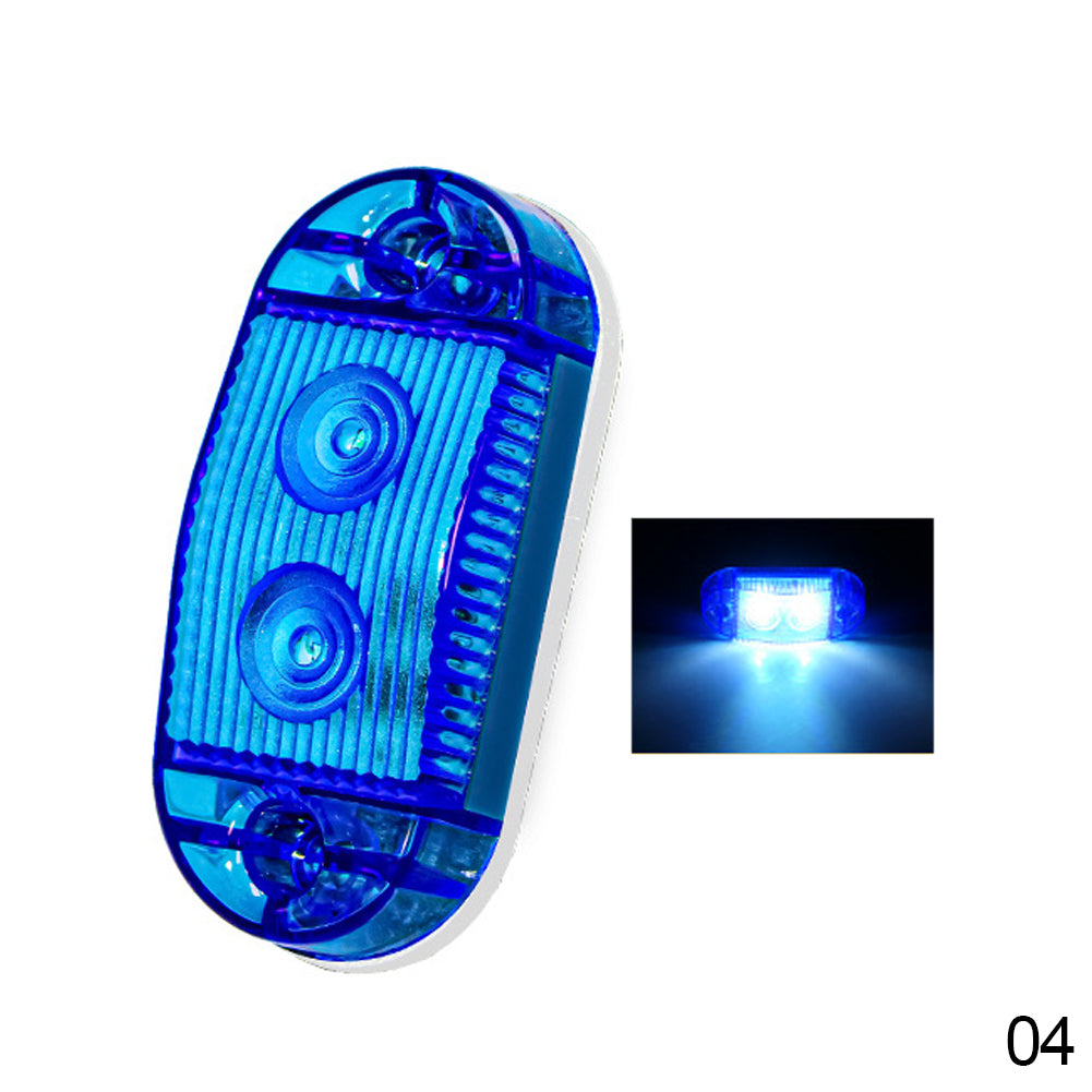 

2 светодиодных габаритных фонаря для автомобиля, грузовика, внешние квадратные фонари, предупреждающие задние фонари, габаритные фонари для автоприцепов и грузовиков 12–36 В синий