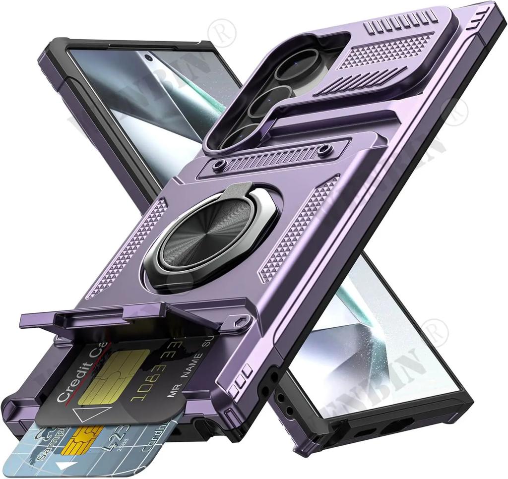 Hoesje Voor Samsung S26 Ultra S2 S24 S23 Ultra A7 A37 A17 Magnetische Roterende Ring Standaard Robuuste Valbescherming Portemonneehoes