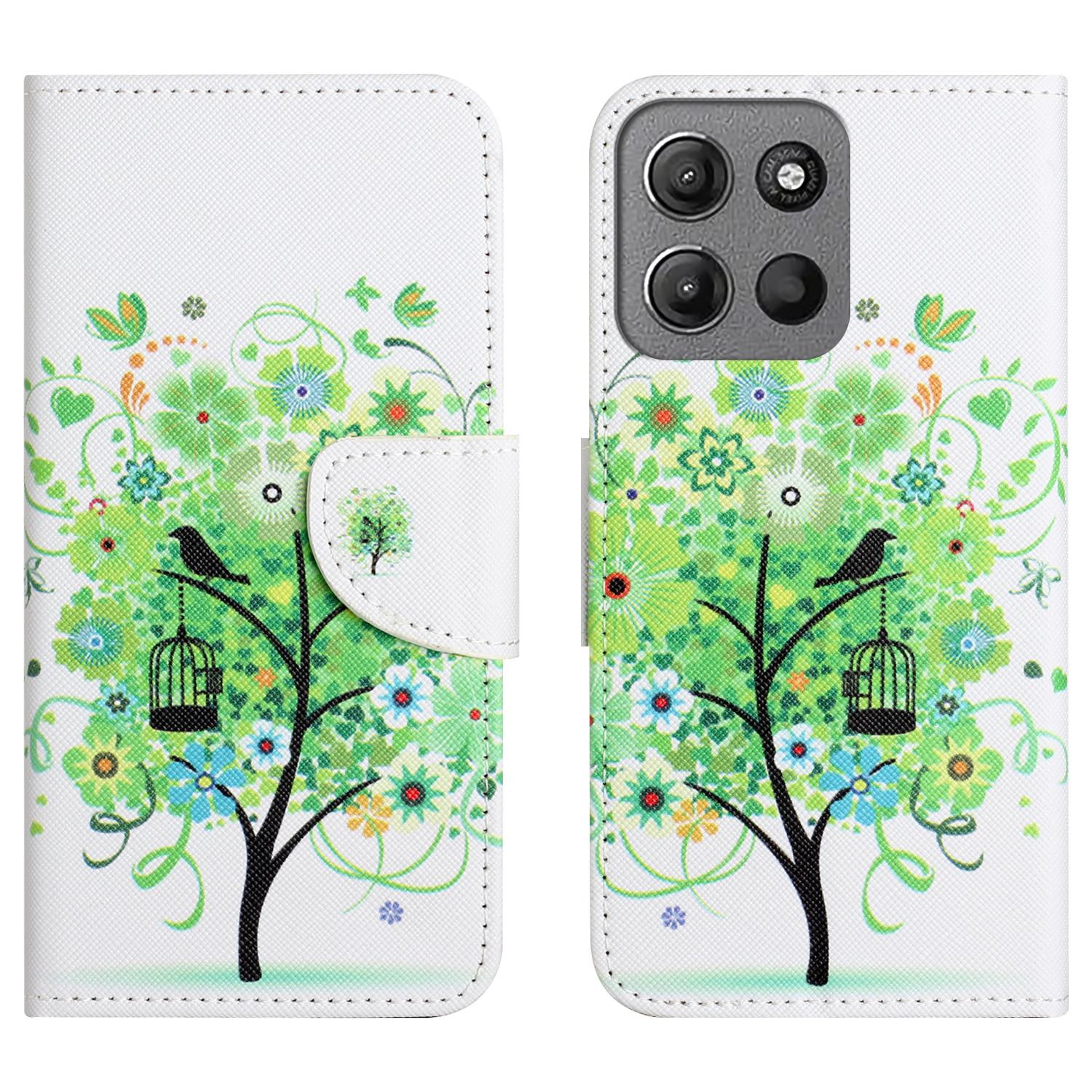 

Wallet Case for Motorola Moto G56 5G/G66j 5G/G66y 5G Pattern Printing Cross Texture Leather Phone Cover