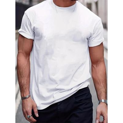 Men's Summer Casual Loose Size 100% Cotton Tee Tops Women Comfortable Round Neck Short Sleeve T-shirt Top