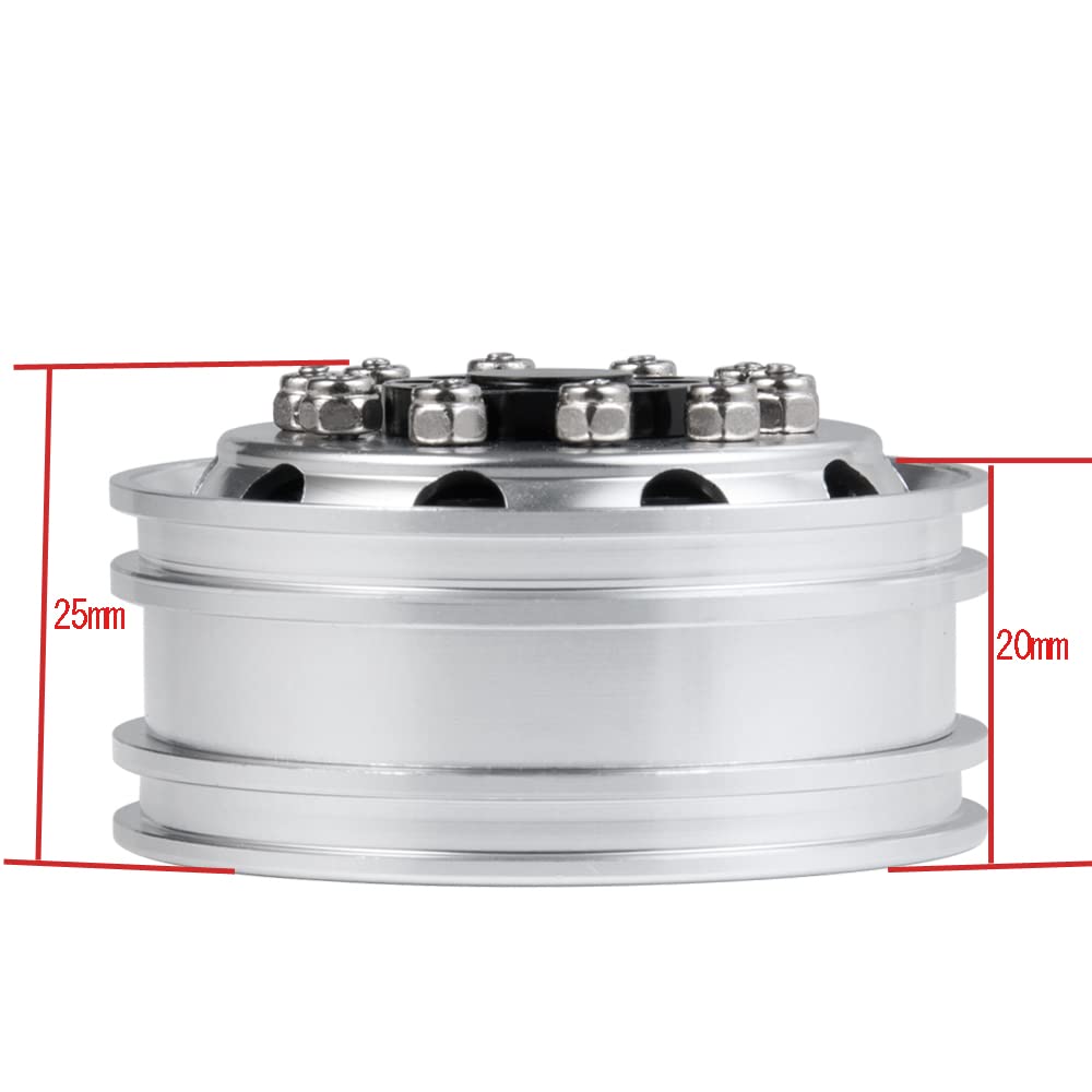 RC Car 1/14 Internal Beadlock Wheels Rear Hub for Tamiya CC01 RC Crawler (4 pieces)