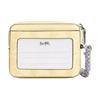 New COACH Coated Canvas Card Holder Women's Yellow CW883-SVMN0