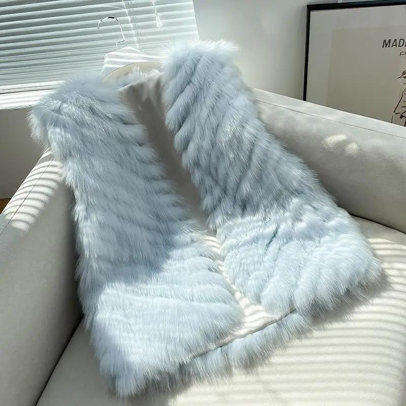 WTEMPO Damen Plüschweste Winter Herbst Pelzweste Ärmellose Sherpa Jacke Mode Sexy Shealing Gilet