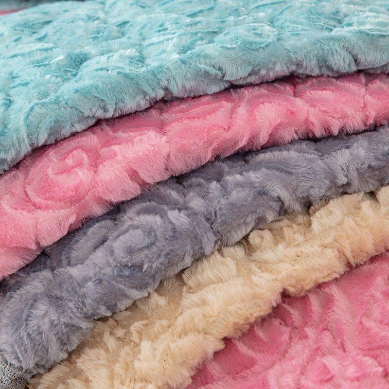 Rose Fleece Winter Sofa Cushion  Plush Thickened Warm Non-Slip Seat Cushion  New Leather Sofa Cover
