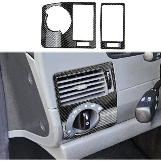 crosselec Carbon Fiber Style Center Console Dashboard Side Air Vent Cover Trim Accessories for Chrysler Crossfire