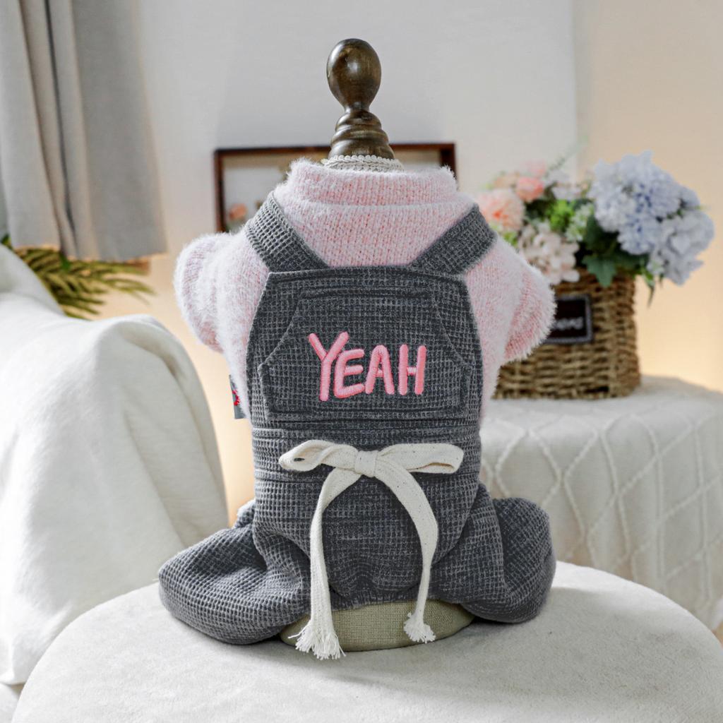 [Extremely Thick] Pet Ring Winter Thickened Four-legged Cotton-padded Clothes, a Large Collection of Teddy Bear Cute Pet Dog Clothes