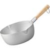 Hokuriku Aluminum Yukihira Pan, 24cm, Aluminum, IH Compatible, Made In Japan, for Simmered Foods, Anodized Aluminum Finish, Hanayuki (A-2744)