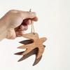 1PC Ins Simple Wall Decoration Japanese Swallow Multi-functional Wooden Block Pendant Decoration