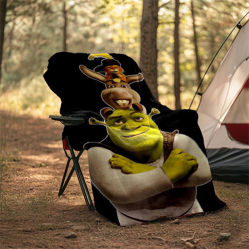 Coperta Stampata a Tema Shrek - Perfetta per Divano, Letto, Viaggio e Uso all'Aperto | Lavabile in Lavatrice, Accogliente e Durevole.