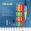 ONLYOU Spiral Tail Eye-catching Induction Electronic Fish Float Luminous Intelligent Float Outdoor Lake Reservoir Pond Ice Fishing Float 2/4pcs/set