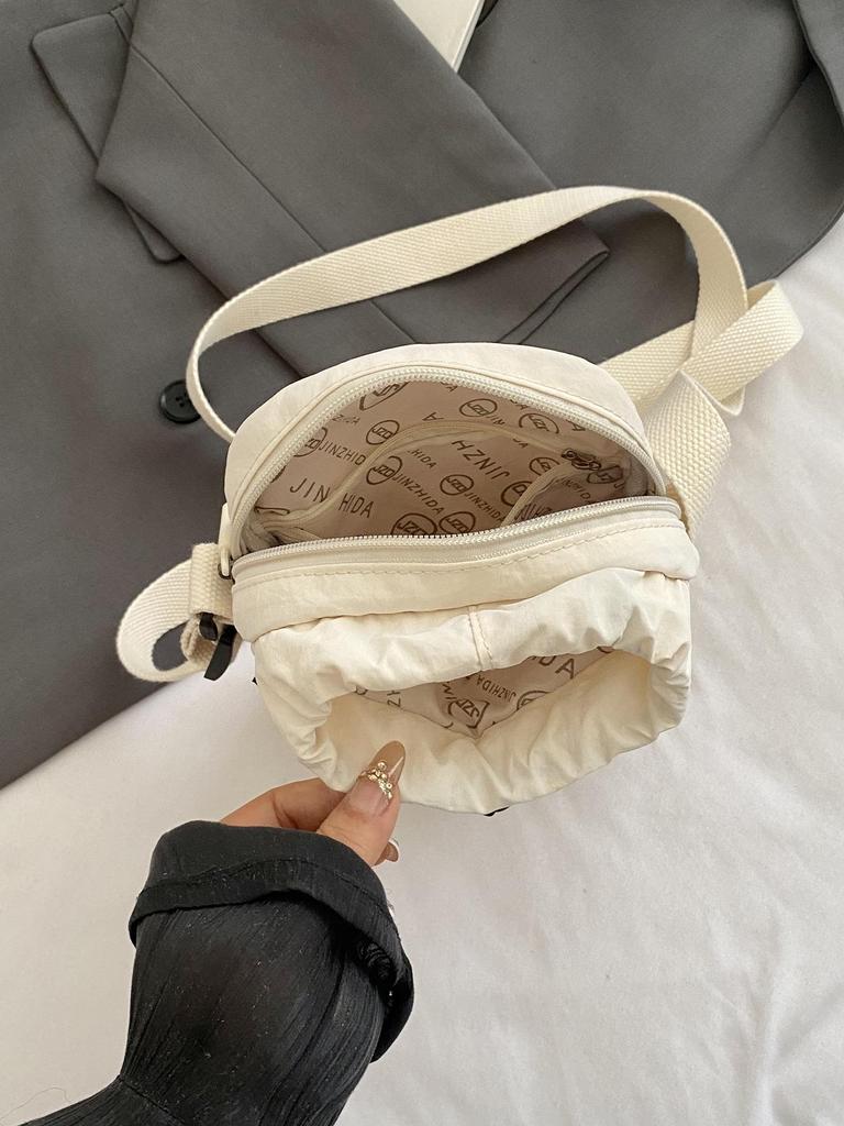 Women's Lightweight Crossbody Nylon Bag for Sports and Bottles